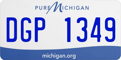 MI license plate DGP1349