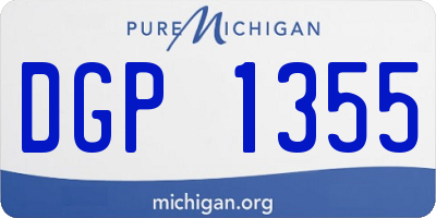 MI license plate DGP1355