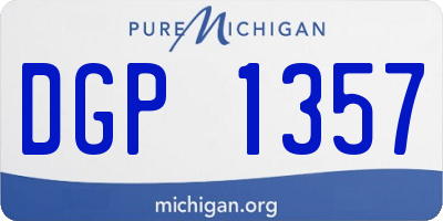 MI license plate DGP1357