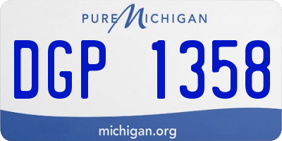 MI license plate DGP1358