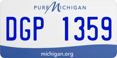 MI license plate DGP1359