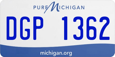 MI license plate DGP1362