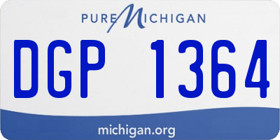 MI license plate DGP1364
