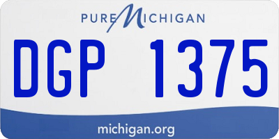 MI license plate DGP1375