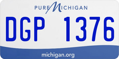 MI license plate DGP1376