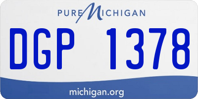 MI license plate DGP1378