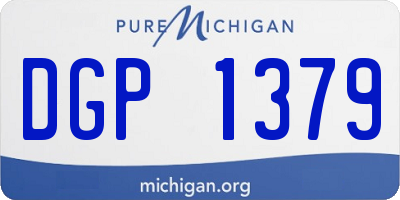 MI license plate DGP1379