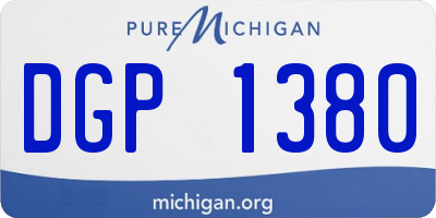MI license plate DGP1380