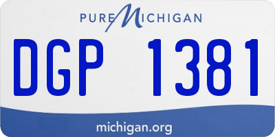 MI license plate DGP1381