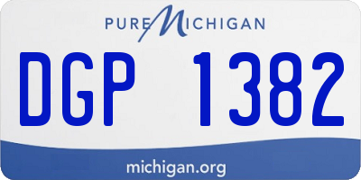 MI license plate DGP1382