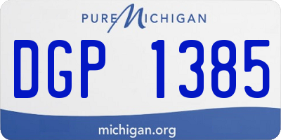MI license plate DGP1385