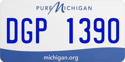 MI license plate DGP1390