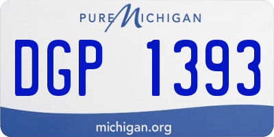 MI license plate DGP1393