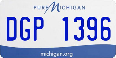 MI license plate DGP1396
