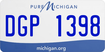 MI license plate DGP1398