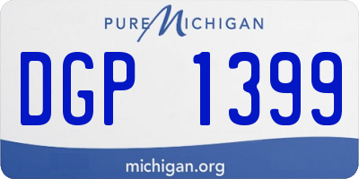 MI license plate DGP1399