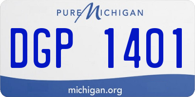 MI license plate DGP1401