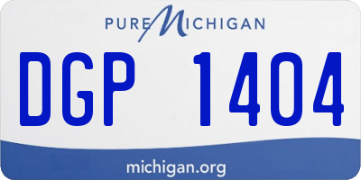 MI license plate DGP1404