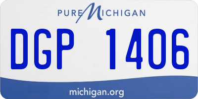 MI license plate DGP1406