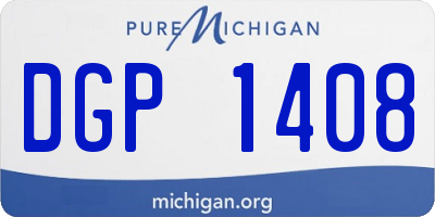 MI license plate DGP1408