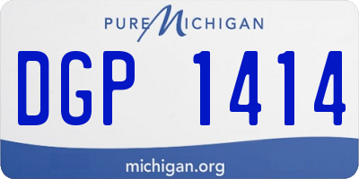 MI license plate DGP1414