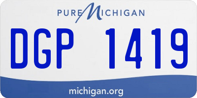 MI license plate DGP1419