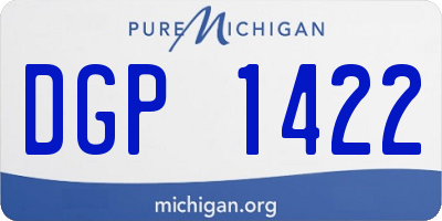 MI license plate DGP1422