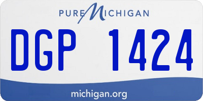 MI license plate DGP1424