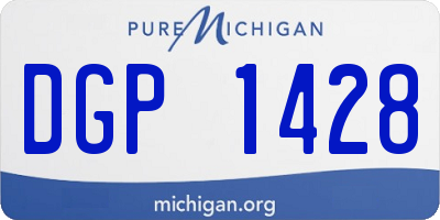 MI license plate DGP1428