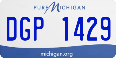MI license plate DGP1429