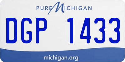 MI license plate DGP1433