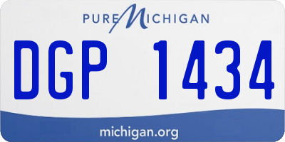 MI license plate DGP1434