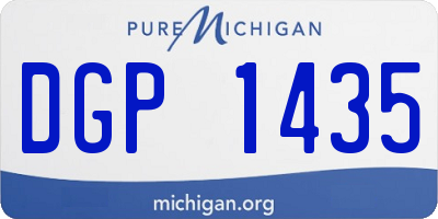 MI license plate DGP1435