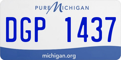 MI license plate DGP1437