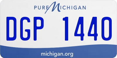 MI license plate DGP1440