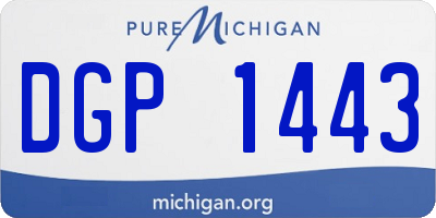 MI license plate DGP1443