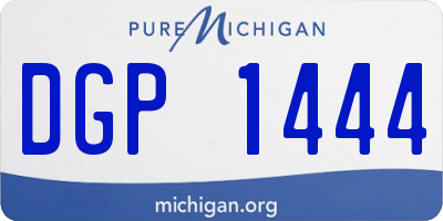 MI license plate DGP1444
