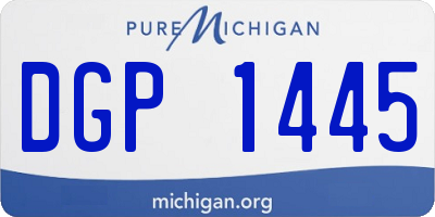 MI license plate DGP1445