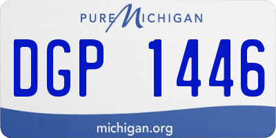 MI license plate DGP1446