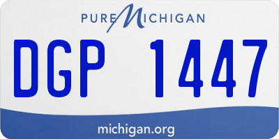 MI license plate DGP1447