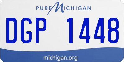 MI license plate DGP1448