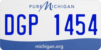MI license plate DGP1454