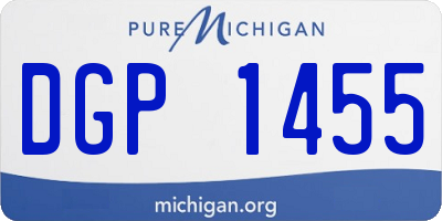 MI license plate DGP1455