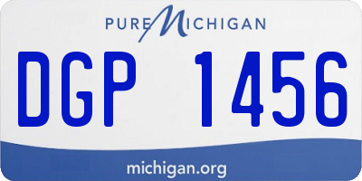 MI license plate DGP1456
