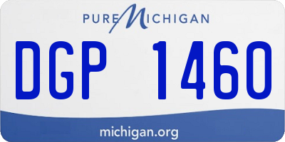 MI license plate DGP1460