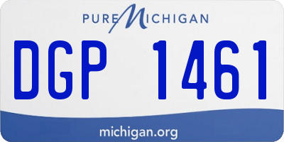 MI license plate DGP1461