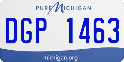 MI license plate DGP1463