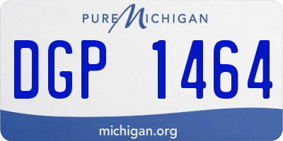 MI license plate DGP1464