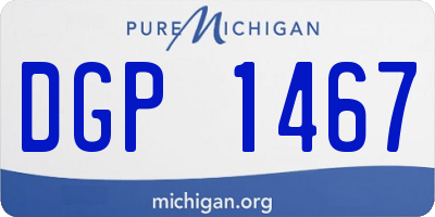 MI license plate DGP1467