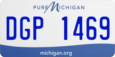 MI license plate DGP1469
